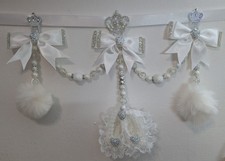 3 Tier/triple white bling Pram