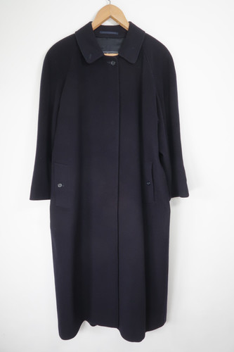 Burberry wool trench - wool, navy