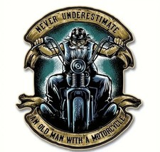 BIKER OLD MAN CAR Decal