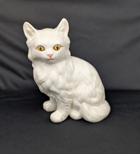 Vintage white persian - white, cat