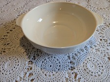 Alfred Meakin Cream Handled Serving Bowl 7.5" Vintage Scalloped Trim