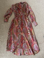 ZARA Paisley Satin Dress with