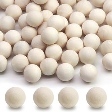 100 Pcs Round Wooden Balls 1/2