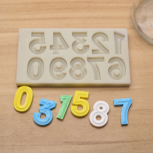 Number silicone fondant mould - fondant,