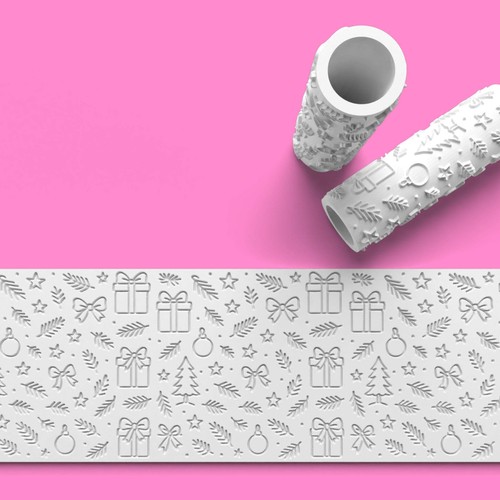 Christmas textured roller - textured,