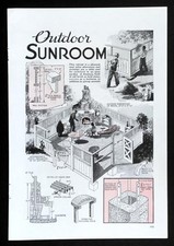 Outdoor Living Room 1936 Design PLANS IDEAS Backyard Sunroom