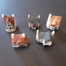 Philip Laureston Pottery Minatures Of Lodge, Teas, Vicarage,Tudor, Wigan And Pen