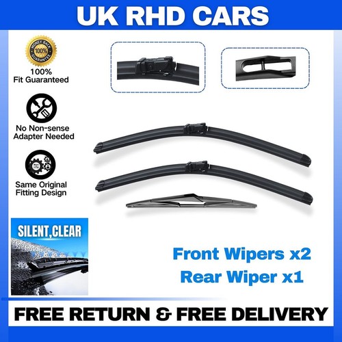 Front and rear - rear, windscreen