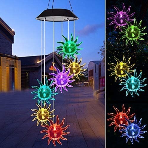 Sunflower solar wind chimes - sunflower,