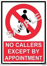 DOOR STEP SIGN NO COLD CALLERS RELIGIOUS TRADERS SURVEYS CANVASSING SALES 3SIZES