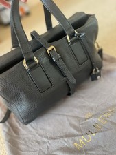 Mulberry Small Roxette HandBag Black Natural Large Grain Leather