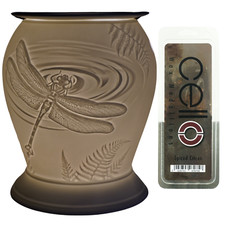 Cello Dragonfly Electric Wax Melt Burner & Spiced Citrus Wax Medallion Set
