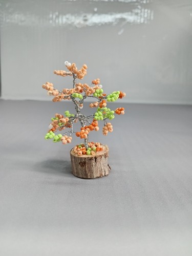 Wire bead bonsai tree - bead,