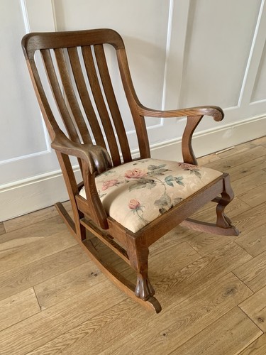 Vintage american oak rocking - vintage,