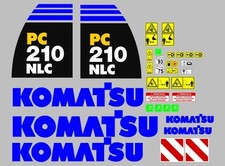 Komatsu pc 210 NLC decalcomanie adesivi kit completo tutti i modelli disponibili