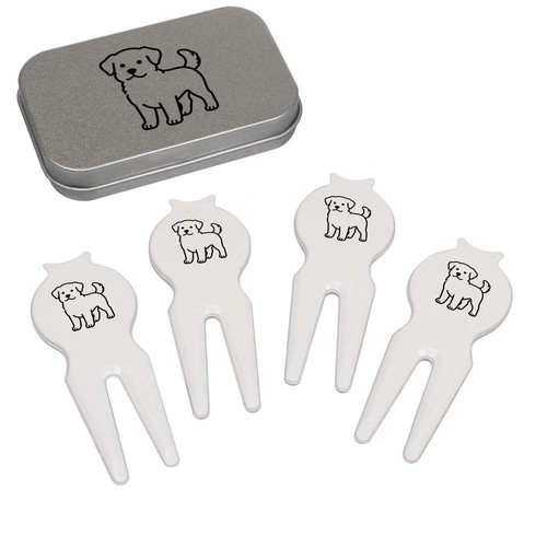 Dog line art golf divot - art',
