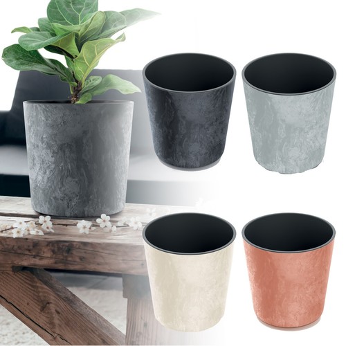 Low concrete effect flower - low,