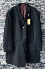 Crombie Style Overcoat Black