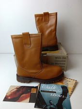 Vintage Dr Martens Light Golden Tan Rigger Farm Boots Made in England PPE UK 7 