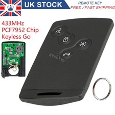 For Renault 4 Button Remote Key Card Fob Laguna Megane Scenic Clio Captur Koleos