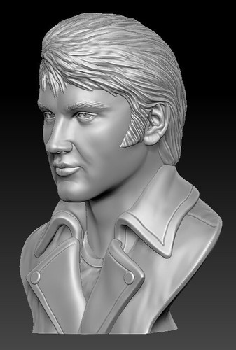 Elvis bust printed statue - bust,