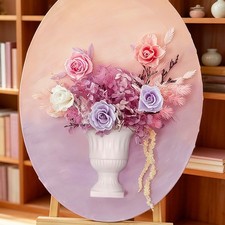 White half wall - half, vase