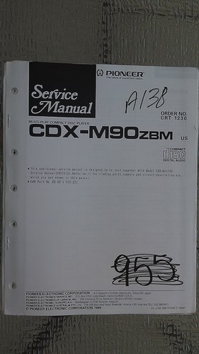 Pioneer cdx m90 service manual - cdx-m90,