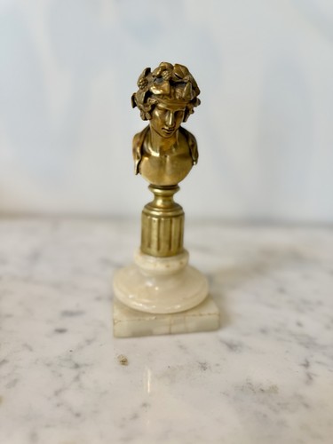 Antique french bronze bust - bronze,
