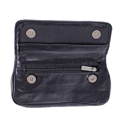 Leather tobacco pouch black - tobacco,