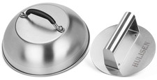 HULISEN 9" Cheese Melting Dome with Stainless Steel Burger Press