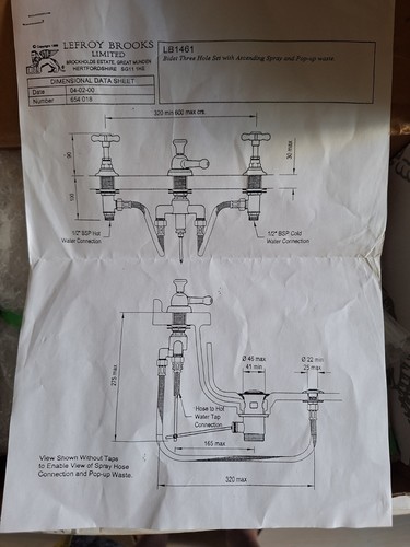 Lefroy brooks bidet - lefroy, tap
