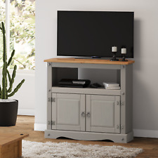 Corona Solid Pine furniture Grey Wax TV Sideboard Bookcase Coffee Table Nest