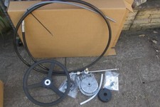 New  18ft  200HP+   Complete Boat Steering System, Helm, Cable  and Wheel