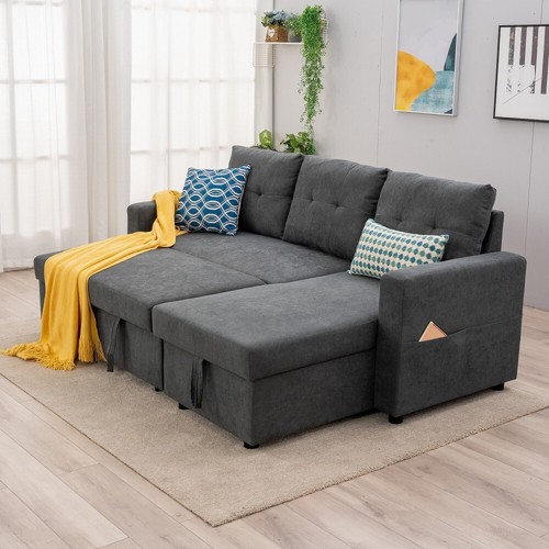 Corner sofa bed - with, storage