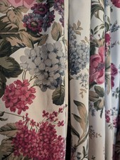 Large Long Dorma Multi Floral Cotton Lined Door Curtain 86"L X 66"W