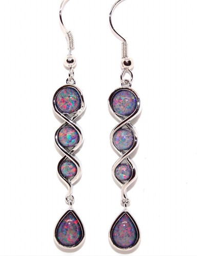 Sterling silver black fire - silver,