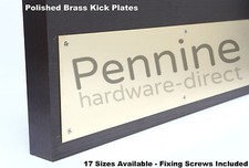 *Door Kick Plate KICKPLATES Stainless Steel Brass Ali Chequer Plate + Screws