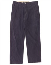 DOCKERS Mens Straight Chino Trousers W34 L32 Navy Blue Cotton CO08