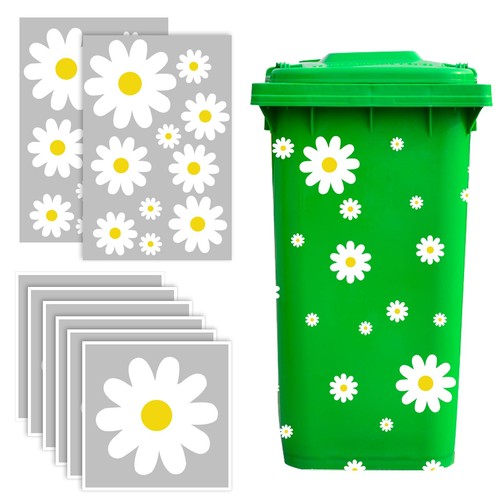 Wheelie bin stickers flowers - stickers,