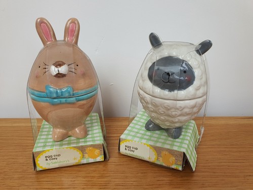 Bunny lamb egg cups - bunny, cosy