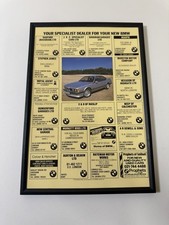 FRAMED Vintage E24 BMW M635 CSi Magazine Advert Poster Garage Man Cave Retro