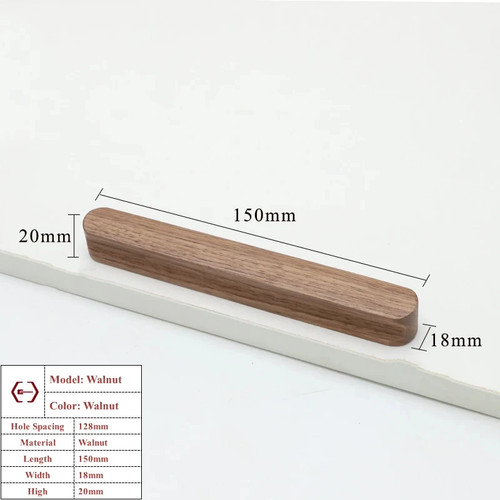 Wood cabinet handles - handles, walnut