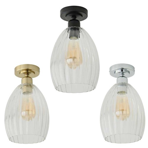 Ceiling light fitting ribbed - light,