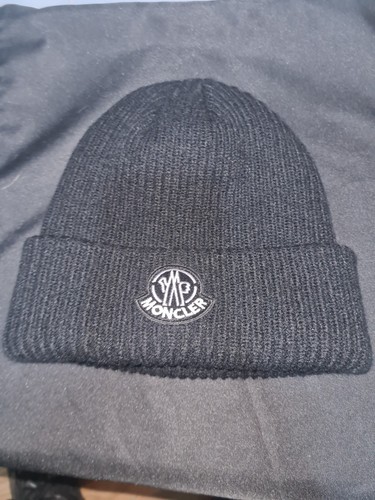 Moncler men black beanie - men's, hat