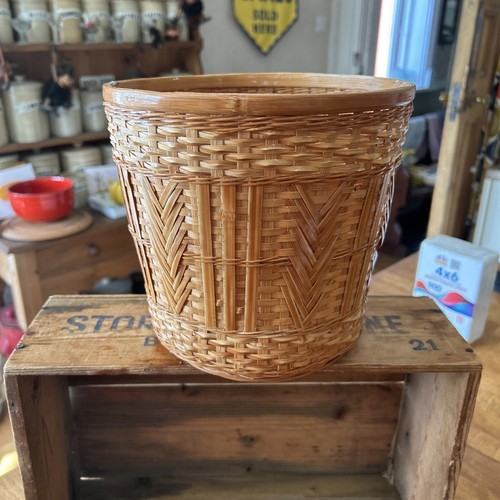 Vintage large wicker - large, planter
