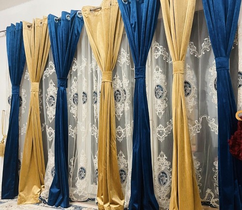 Cotton velvet curtains turkish - cotton,