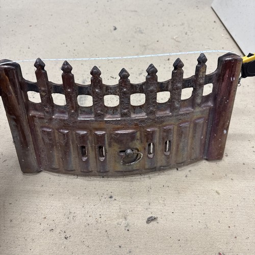 Vintage cast iron fire grate - iron,
