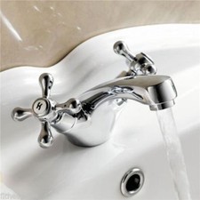 TRADITIONAL CLASSIC CHROME BASIN SINK MONO VICTORIAN BATHROOM MIXER TAP