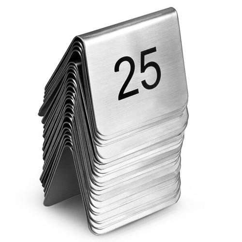 Stainless steel table number - stainless,