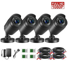 ZOSI 4PCS CCTV Camera Bullet 1080P HD 3000TVL Outdoor Security IR Night Vision